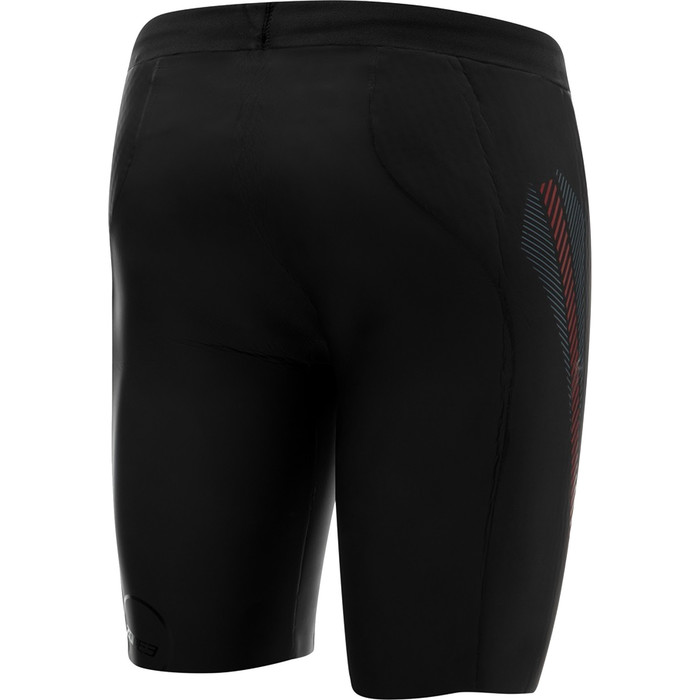 2024 Zone3 Premium Aerodome Elite 5/3mm Neoprene Buoyancy Swim Shorts NA18MBSP101 - Black / Red